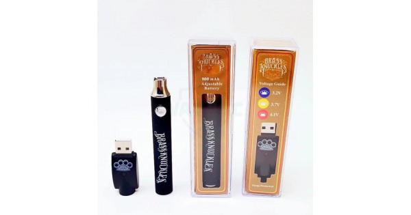 Brass Knuckles Adjustable 900mAh Battery USB Charger Kit