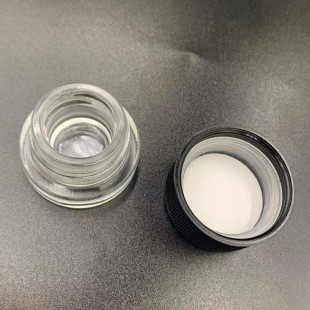 Clear 5ml Concetrate Jar with Black Cap