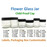 Glass Flower Jars with Custom Labels