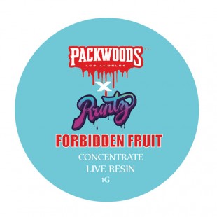 Packwoods x Runtz Live Resin Concentrate Label 