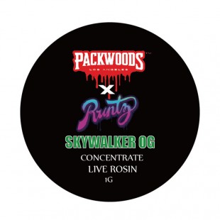 Packwoods x Runtz Live Rosin Label 
