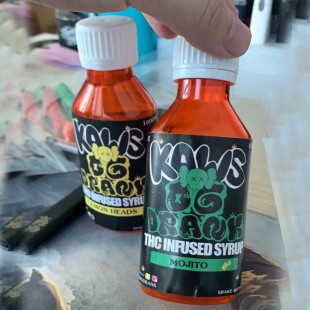 Kaws OG Drank THC Infused Syrup Bottle
