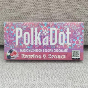 Polka Dot Magic Mushroom Belgian Chocolate Bar Packaging