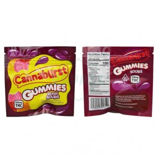 Cannaburst Gummies Berry Sours Mylar Bags