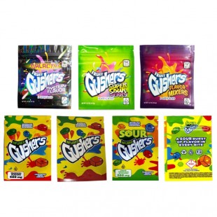 THC Gushers Gummies 500mg Mylar Bags