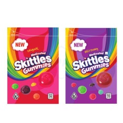 Medicated Skittles Gummies 600mg THC Packaging 3.5g Mylar Bags