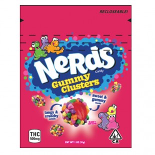 Nerds Candy Packaging THC 500mg Mylar Bag Gummy Clusters