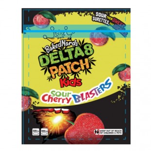 Sour Cherry Blasters Delta 8 Patch Kids Mylar Bag