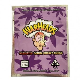 Warheads Chewy Cubes Edibles Mylar Bags