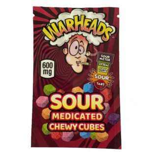 Warheads Chewy Cubes Edibles Mylar Bags